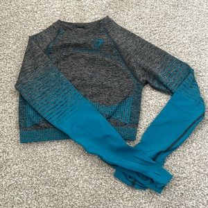Gymshark grey and teal long sleeve
